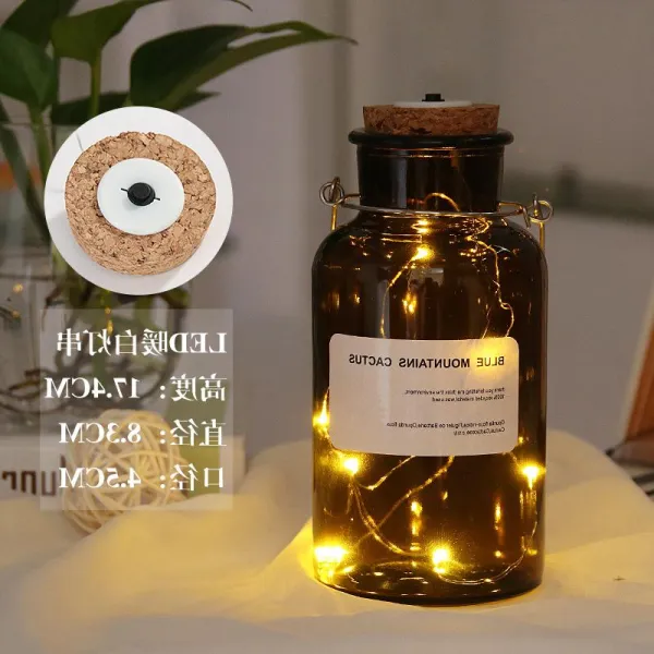 종이접기 덮개포함 밀봉된 장식품 가정용 led나무마개 유행패션 별 라이트내재 투명한 로맨틱 발광, T09-빅사이즈 브라운 화이트라이트