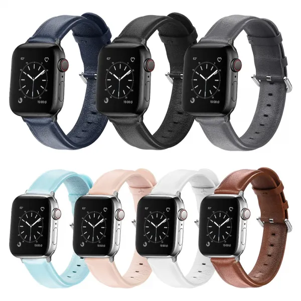위파인더 애플 apple watch 1/2/3/4/5 시계 선도적 소가죽 iwatch 원미 가죽 밴드 적용, 라운드 꼬리가 44 / 42 인치 자정 파란색 구슬 구슬 44 / 42 인치 브라운 비드 둥근 꼬리는 44 / 42, 선택