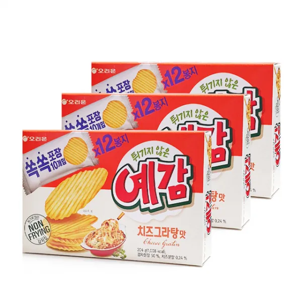 오리온 예감 치즈그라탕맛 204g x 3개, 1세트