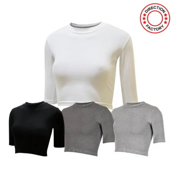  바보사랑 디팩토리 우먼스 스판 무지 크롭탑 7부 Dftwp 111 1개