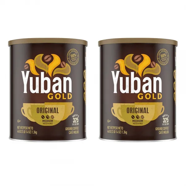 Yuban Gold Coffee Original Medium Roast 유반 골드 커피 오리지널 미디움 로스트 46oz(1.3kg) 2팩, 1g, 1