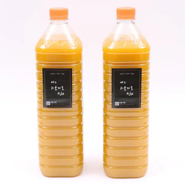 [어느시골마을식혜] 밥알없는 수제 무설탕 단호박 식혜, 2병, 1.5L