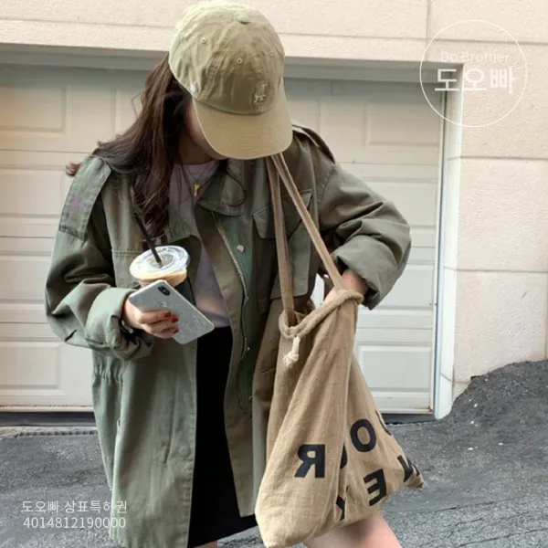 도오빠 오버핏 여성 자켓 야상 루즈핏 박시 빅사이즈 여자자켓 캐쥬얼 프렌치 스타일리쉬 야상점퍼 가을 인기템 20대 30대 패션 데일리 아우터 빈티지 빅사이즈야상