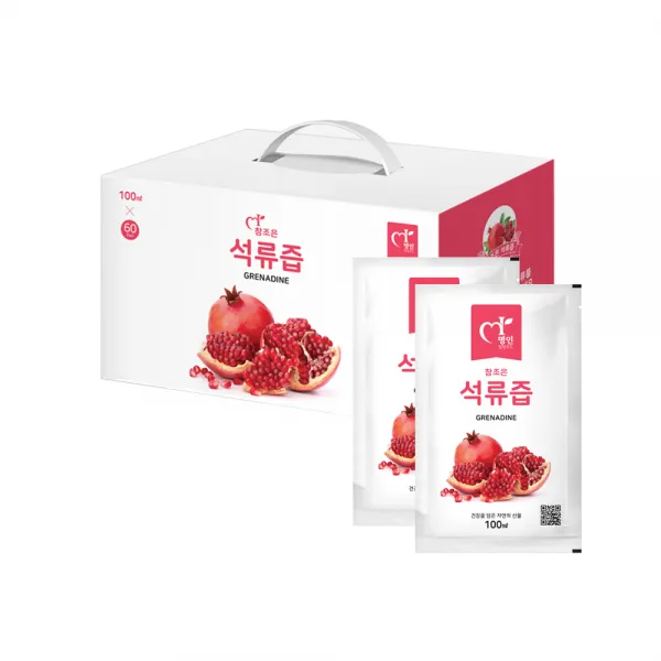 진한맛이 느껴지는 100% 참조은 석류즙 100ml x 60포, 60팩