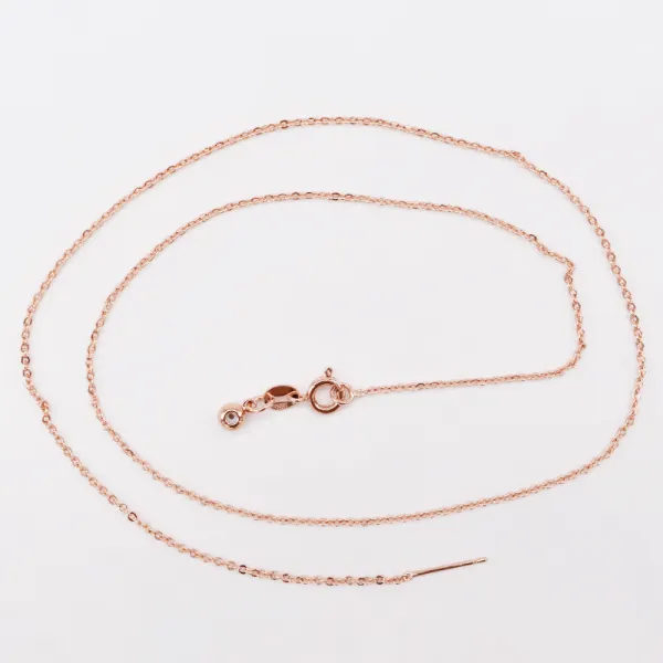 구슬목걸이 플래팅 925 실버 십자각 체인침형 조절 마음에 걸리다 실리콘 주정 위치 만능 0형 꿰미 팔찌 3698495482, 로즈 색 (4번 목걸이 45CM )