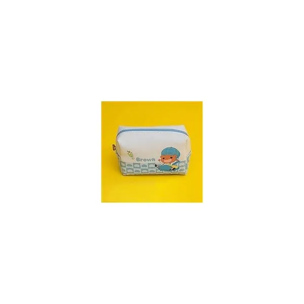 밀크북_2 추리 천재 엉덩이 탐정 PU 사각파우치 브라운, One color | One Size@1