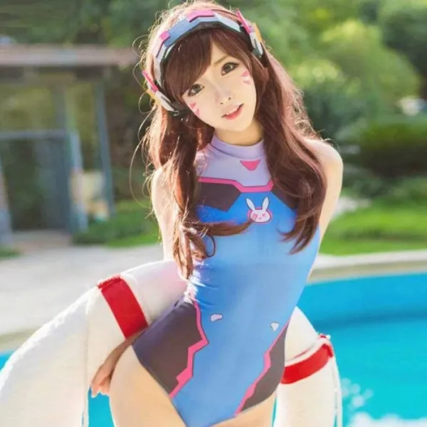 오버워치 송하나 옷 수영복 코스프레 디바 코스튬