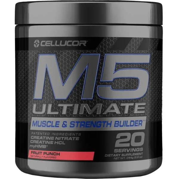 Cellucor M5 궁극적 인 포스트 운동 분말 과일 펀치 | 근육 및 강도 건물 보충 | 크레아틴 모노 + 크레아틴 질산염 + 크레아틴 HC