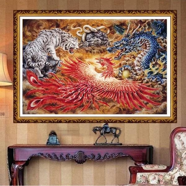 더라이트 Diy 보석십자수 청룡백호 3d 20042669 청룡백호 85*60cm_주문제작 