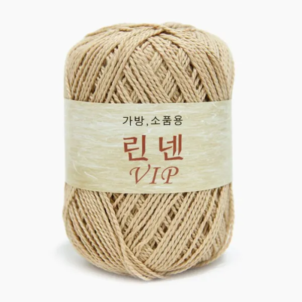 필립섬유 린넨VIP 65g 105m 40색 프리미엄린넨80% 면20% 가방소품뜨기좋은실, 12.옐로우베이지