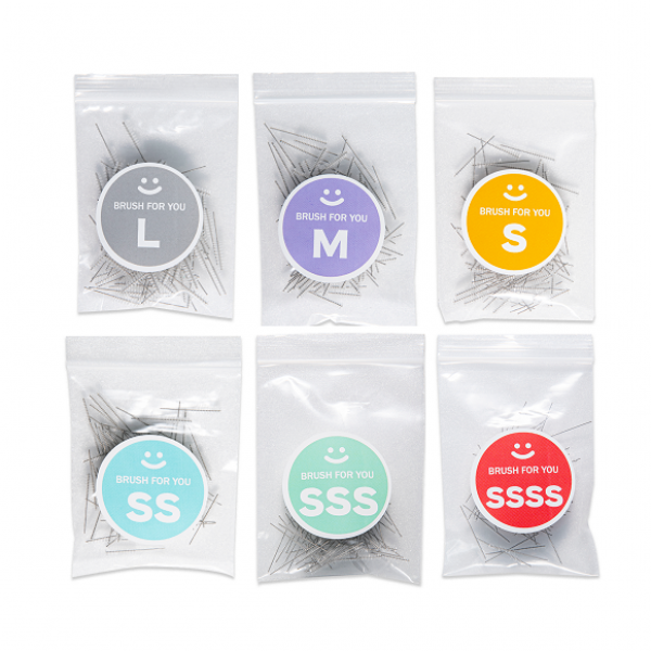 (주)브러쉬포유 리필형치간칫솔 리필브러쉬 100p, 원기둥, M(1.2mm)