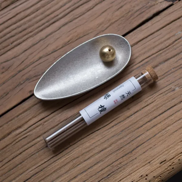 독특한 인센스 홀더 합금 향 스틱 라인 향 향 선 선 다도 향 좌석 실내 향 향, 녹색 백단과 둥근 구슬