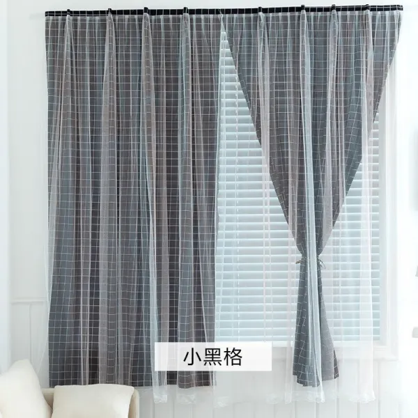 공가라 작은방커튼 인싸템 매직 숏 접착 사 무타공 장착 침실 소녀 가림천 공주풍 출 리틀헤이거 （더블레이어 ） 와이드 2.0 *하이 2.0 쌀 원턱