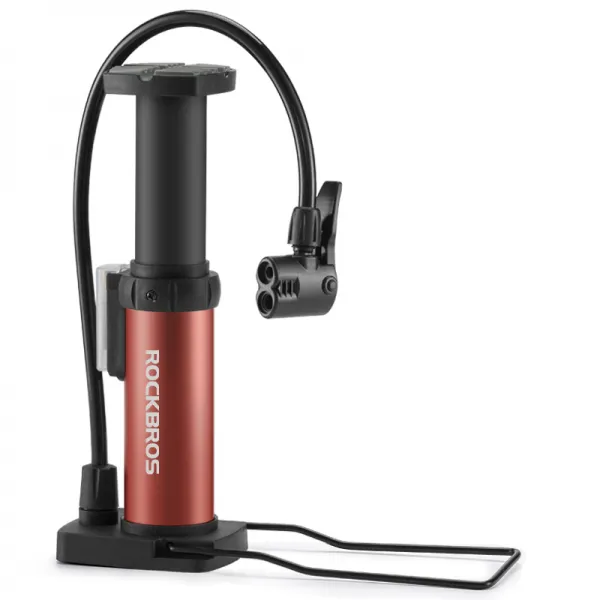 자전거 발펌프 바람 에어 공기주입기 휴대용 레드