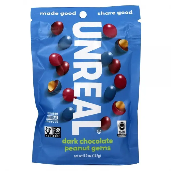 Real Unreal 다크 초콜릿 땅콩 보석 5oz 4팩 상세설명참조