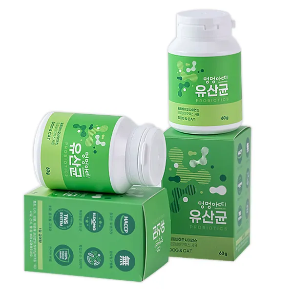 멍멍아띠 고양이 강아지 유산균 영양제 60g, 1개