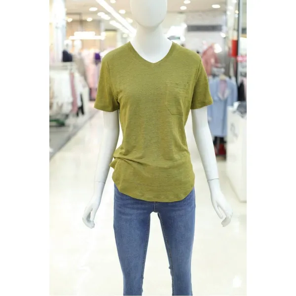 레노마레이디 레노마레이디 W몰 린넨 포켓 티셔츠 Cx22ts100