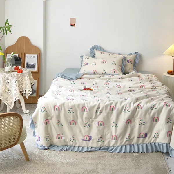 스윗 꽃레이스 쿨링 세가지 커버 얇은 더블 싱글 물세탁 가능 지켜 주고 있다 아냐