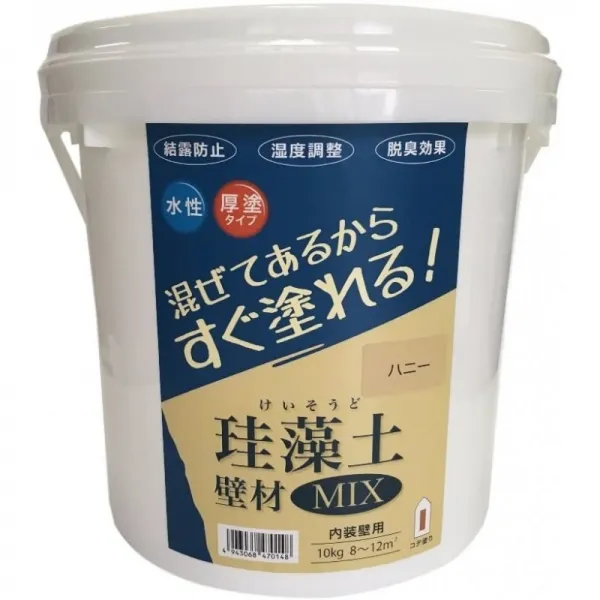 후지와라 화학 수계 끝막음 칠 자재 규조토 벽재 MIX허니 10kg