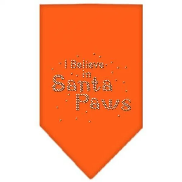 Mirage Pet Products Santa Paws Rhinestone Bandana Small Orange 신기루 애완 동물 제품 산타 발 모조 다이아몬드 반들 반들 작, 1