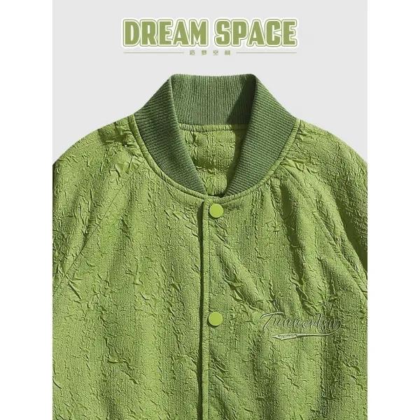 야구자켓 주름 한번 보고 있다 즉지 DREAMSPACE 꿈을 꾸다 공간 솔리드 무지 살결 자수 남성 4972936485