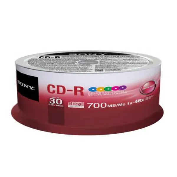 소니 30CDQ80XP CD-R 48X 80 min/ 700MB 컬러 Spindle 소형 콤팩트 Disc 3, 상세내용참조, 상세내용참조