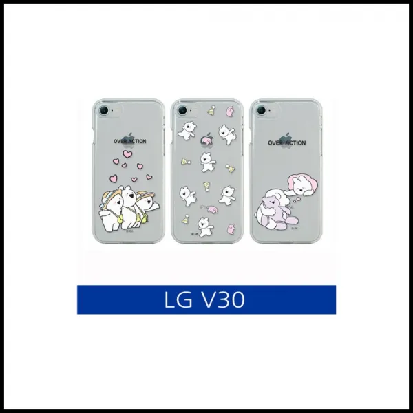 Lg V30. 오버액션 투명 시즌2 폰케이스 스마트폰케이스 Mkke 1개 상세페이지참조 예쁘게 