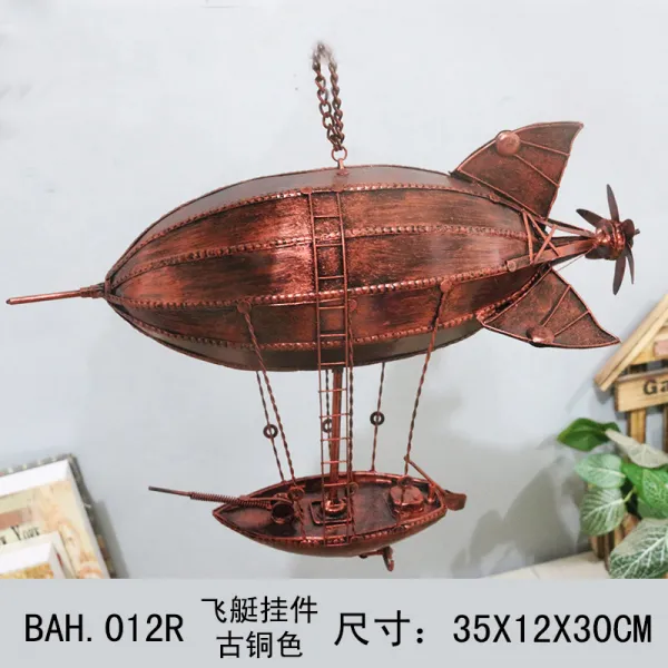 빈티지 엔틱 골동품 비행선 영화 영사기 축음기 모형, BAH.012R