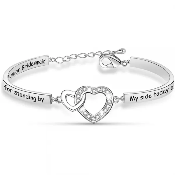 G Ahora Zntina 신부 들러리 선물 명예의 보석 결혼 선물의 내 측면 들러리 팔찌 기혼 대 Hbr Junior Bride