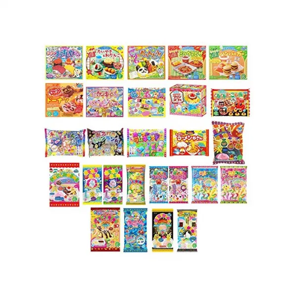 Kracie DIY Candy Gummy Making Kit Poppin Cookin 25 pcs Set 2015 Winter (Decoration cake Hamburger Bento...), One Color, One Size