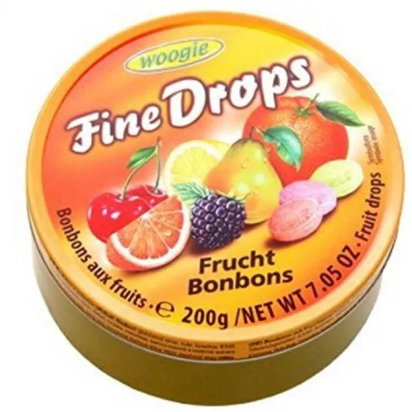 Woogie 우기 파인 드롭스 과일 믹스 캔디 200g Fine Drops Fruit Mix Candies, 단일상품