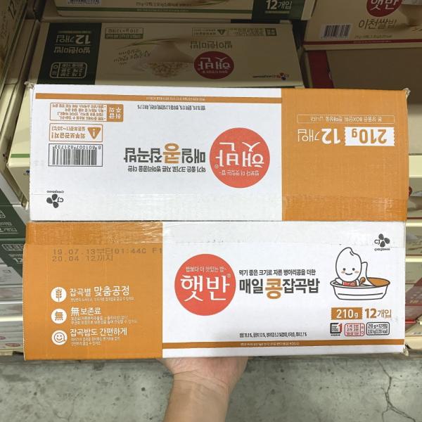 햇반 매일콩 잡곡밥, 12개, 210g