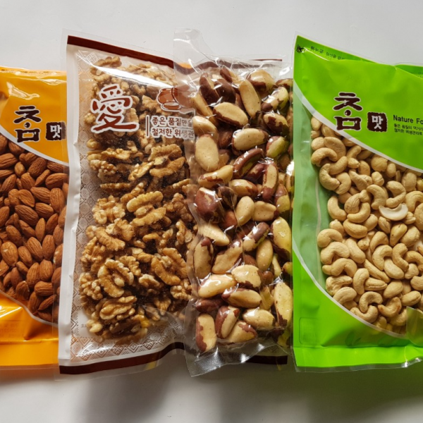 캐슈넛+호두+아몬드+햇브라질너트 (각500g*4봉) 2kg