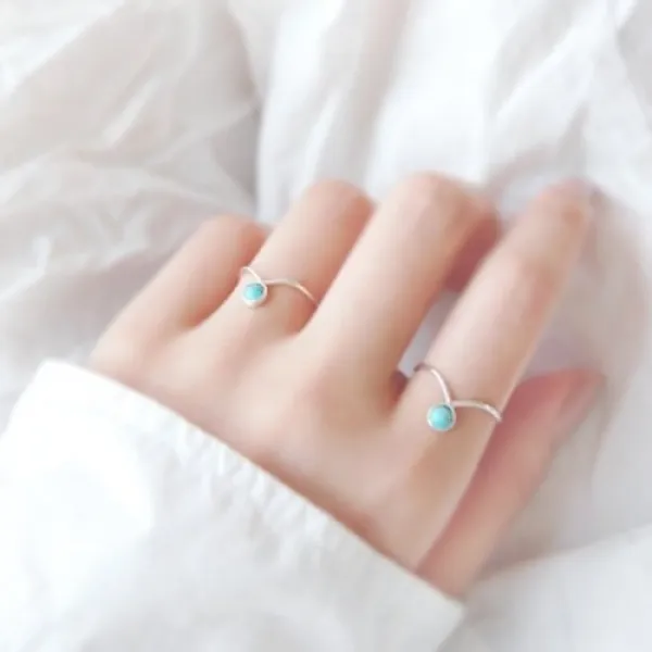  텐바이텐 하우즈쉬나우 12월 탄생석 몰디브 터키석 크라운 92.5 Ring