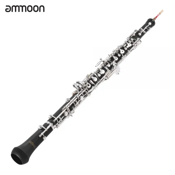 ammoon C 오보에 음색 실버 반자동 합성 나무 블랙 키