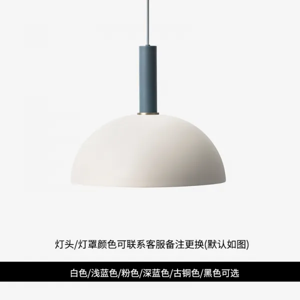 HEYAN 북유럽 미니멀 조명 샹들리에 덴마크 로프트 스타일 바 카운터 레스토랑 테이블, D 긴 램프 홀더 다크 블루 + 화이트 (다른 ​​색상은 언급 할 수 있습니다)