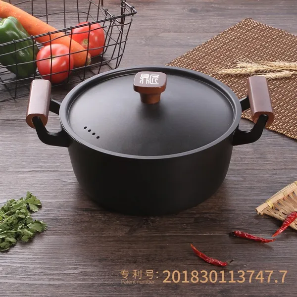 편수냄비 쇠 국냄비 24CM야채스튜 냄비주철 에어프라이기 달라붙지않는팬 냄비도구 주방용품 가정용 냄비, 기본, T01-24cm국냄비+뚜껑