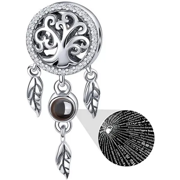 몰두 쥬얼리 925 판도라 차지 팔찌 보크노트 가족 나무 하트 차드 생일 선물(패밀리 트리 차어):, 단일옵션