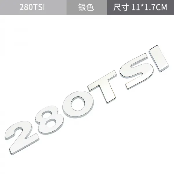 폴크스바겐 관 380 330 280 230tsi Vr6 문자 줄임표 포스트 카뷰레터 입체 마크 카 끝 280tsi실버
