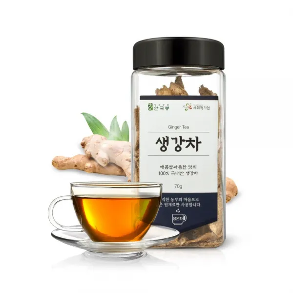 몸살에좋은음식 국내산 생강차 70g Js + 31437753ea Js 1 Js 본상품선택