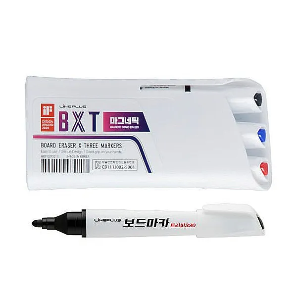 라인플러스 보드마카 지우개 BXT, 레드+블루+블랙, 3세트