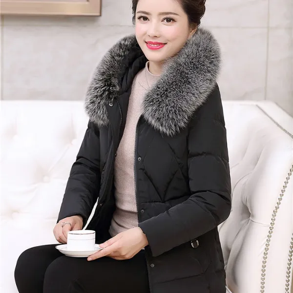 여성롱패딩 여성패딩 보통길이 2019신상 중년 어머니 겨울옷 두꺼운 여성스타일 자켓 역시즌 창고정리