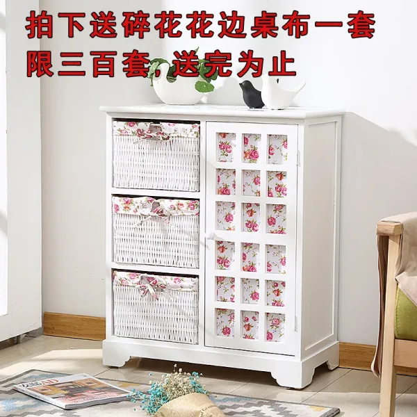 주방수납장 침실 원목침대 주인 전원 경제 수납 코너장 심플 북유럽스타일의 침대옆 사물함 화이트스몰 주택구조, C01-3단서랍 한집 화이트