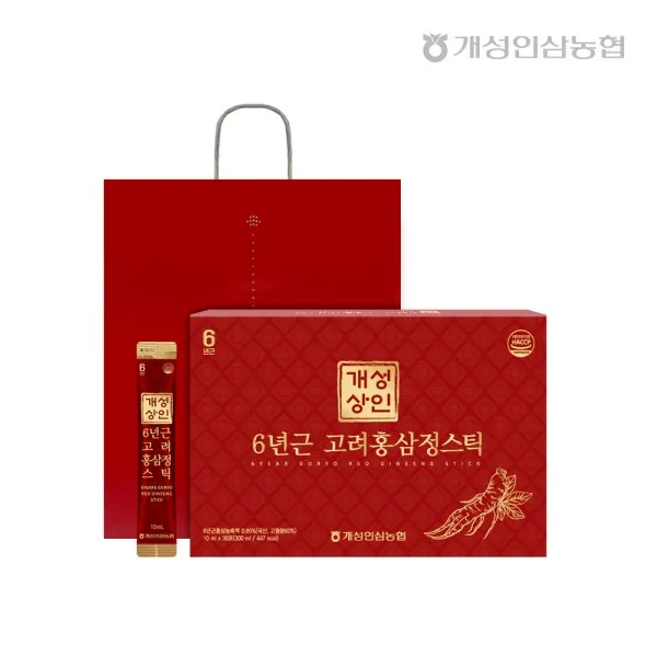 개성상인 6년근 고려홍삼정스틱 10ml 30포 1박스 단품