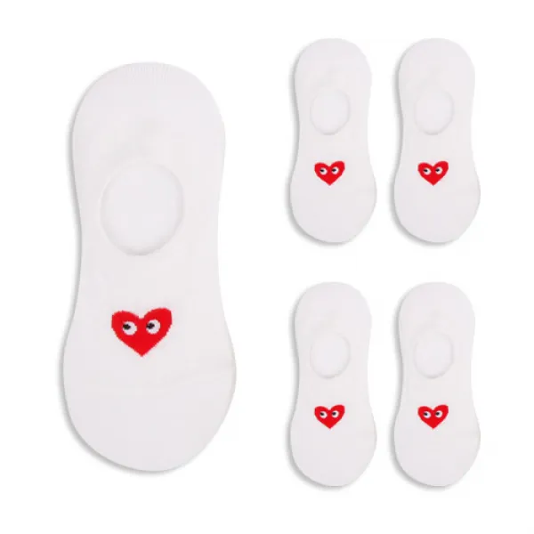 지지몰스 여성 하트 이쪽 덧신 5족세트