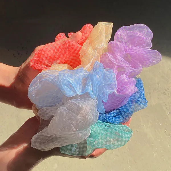 쁘띠머리밴드시스루곱창Band 선택옵션 무지 잔체크 큰체크 홀로 + 30457춘심