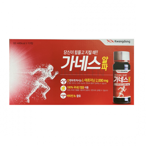 광동 광동 가네스 알파 100ml x10병 만성 피로 회복 음주전후 음료, 10병