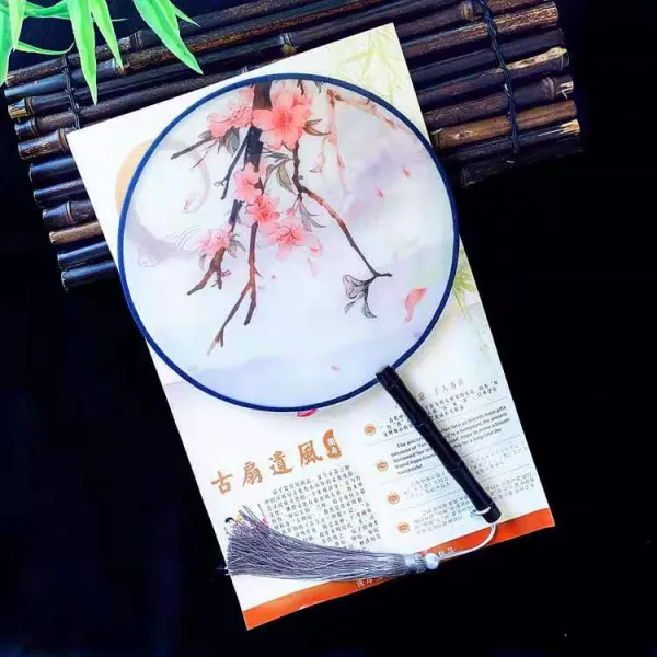 부채 스타일장식 둥글 궁선 망종 무용 차이나스타일 클래식한 여성용 소품 한나라의복 디스플레이촬영 T20 꽃이핀다 시간 기본