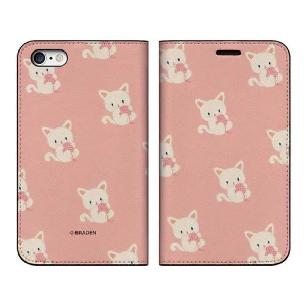  바보사랑 아이폰6s 6s+ _분홍실뭉치 고양이 다이어리케이스 