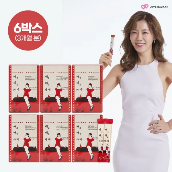 러브바자 빼고빼고카페 헤이즐넛 아메리카노맛, 6개, 98g